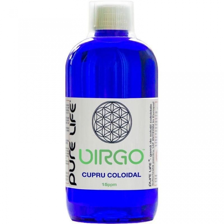 Cupru coloidal 15ppm Virgo 480ml - PURE LIFE