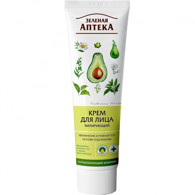 Crema fata matifianta hidratanta ceai verde avocado 100ml - ZELENAYA APTEKA