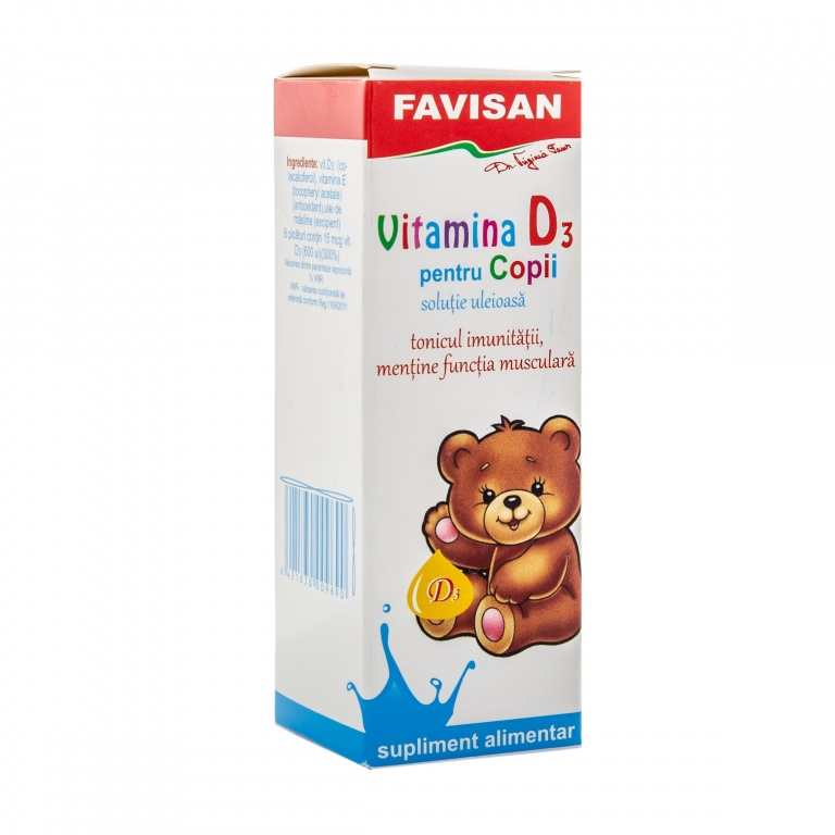 Vitamina D3 copii picaturi 30ml - FAVISAN