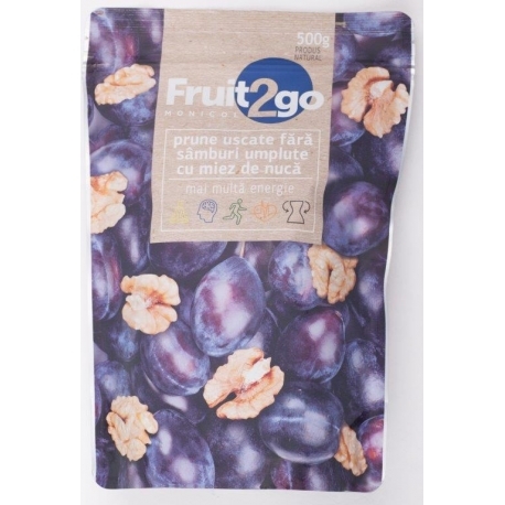 Prune uscate umplute cu nuca 500g - FRUIT2GO