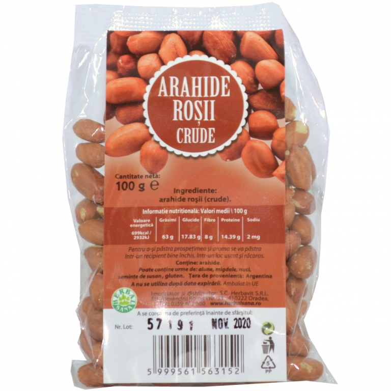 Arahide rosii crude 100g - HERBAL SANA