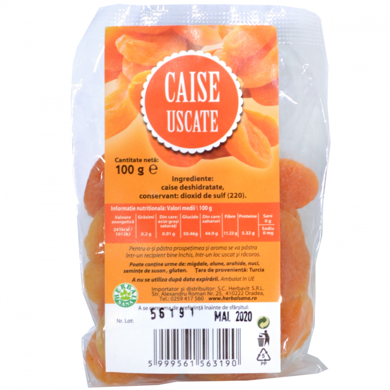 Caise uscate 100g - HERBAL SANA