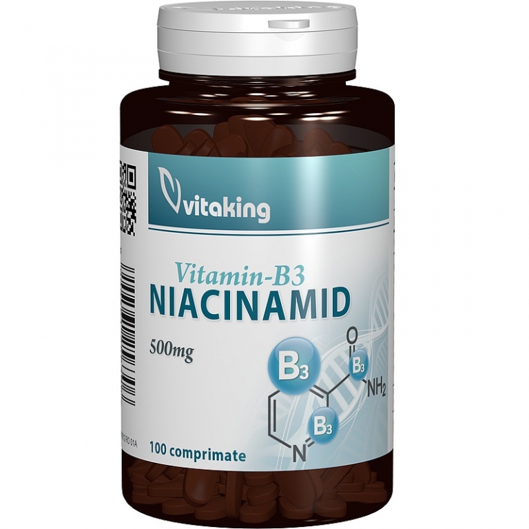 Vitamina B3 niacinamida 500mg 100cp - VITAKING