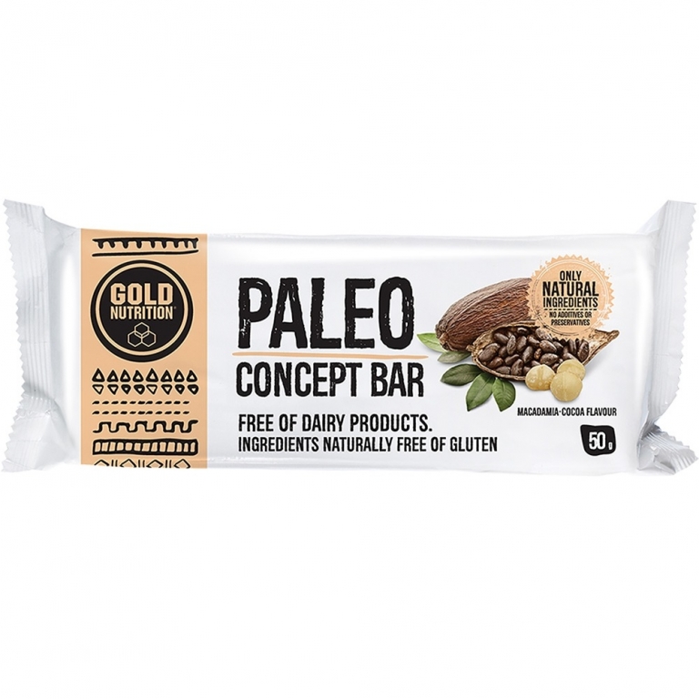 Baton concept Paleo macadamia cacao 50g - GOLD NUTRITION