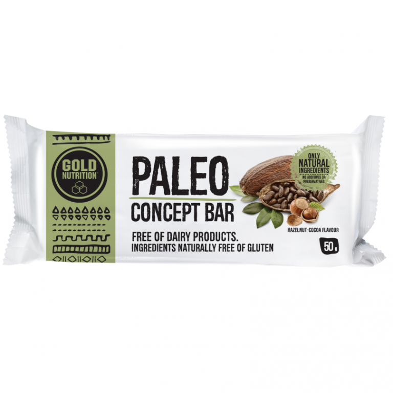 Baton concept Paleo alune padure cacao 50g - GOLD NUTRITION