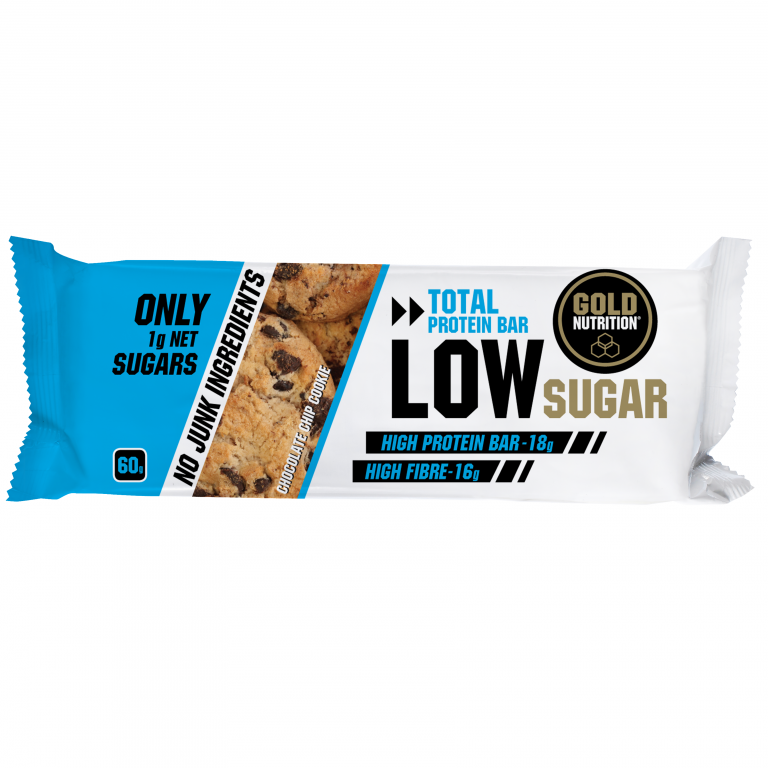 Baton proteic Low Sugar biscuiti 60g - GOLD NUTRITION