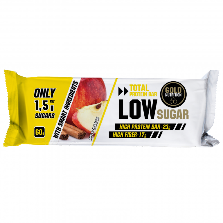 Baton proteic Low Sugar mere scortisoara 60g - GOLD NUTRITION