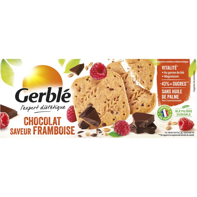 Biscuiti dietetici ciocolata zmeura Expert 140g - GERBLE