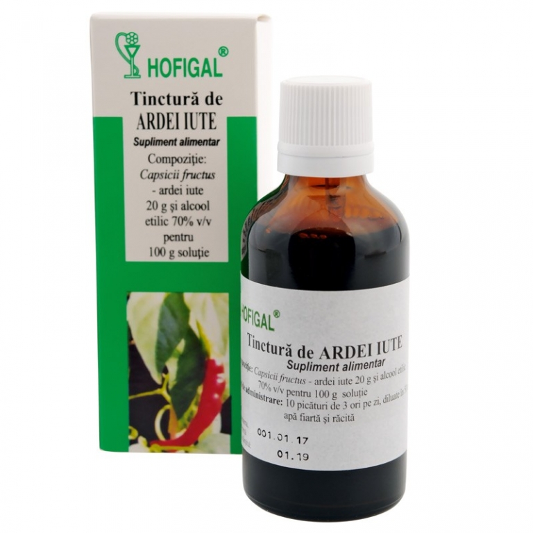 Tinctura ardei iute 50ml - HOFIGAL