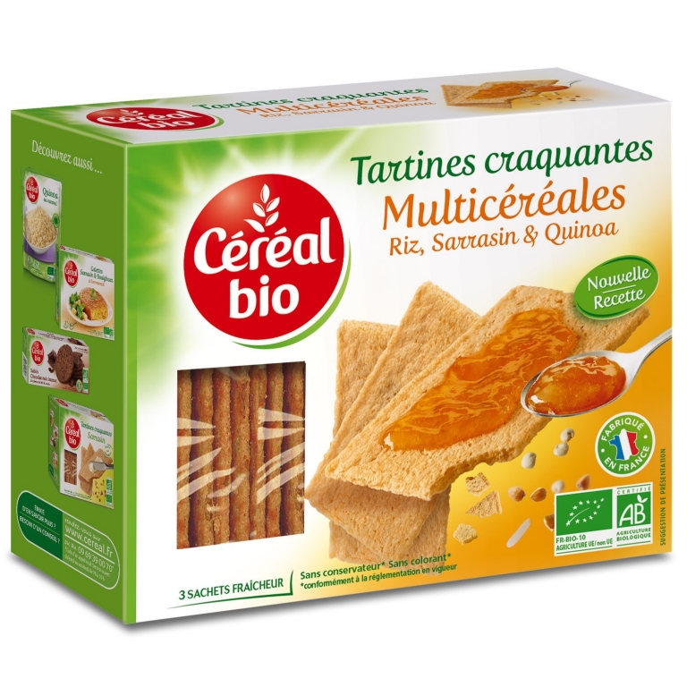 Tartine crocante multicereale eco 145g - CEREAL BIO