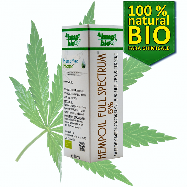 Ulei ozonat canepa CBD 5% 10ml - HEMPMED PHARMA