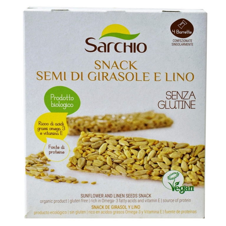 Baton seminte fl soarelui seminte in fara gluten eco 80g - SARCHIO