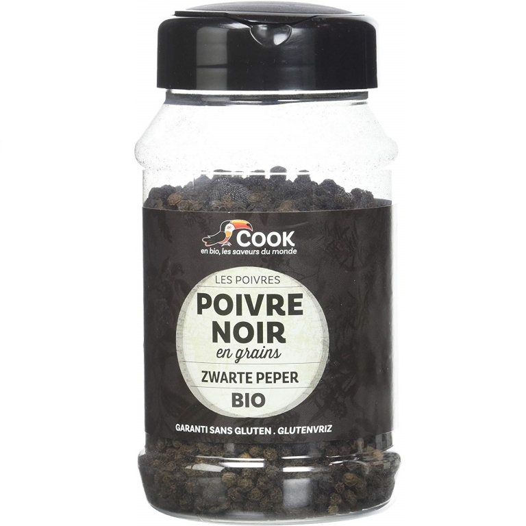 Condiment piper negru boabe bio 200g - COOK