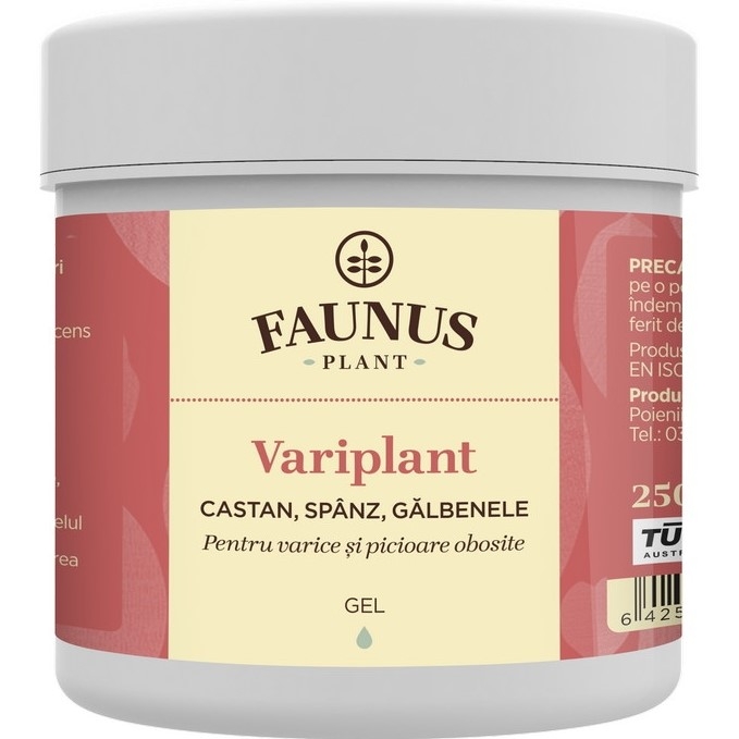 Gel picioare obosite varice Variplant 250ml - FAUNUS PLANT
