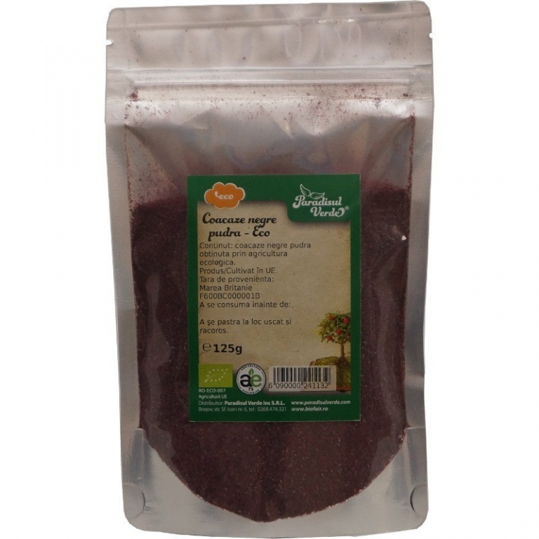 Pulbere coacaze negre eco 125g - PARADISUL VERDE