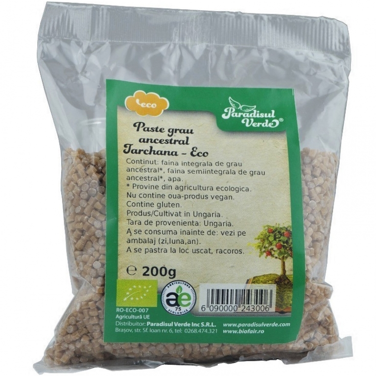 Paste tarchana grau ancestral eco 200g - PARADISUL VERDE