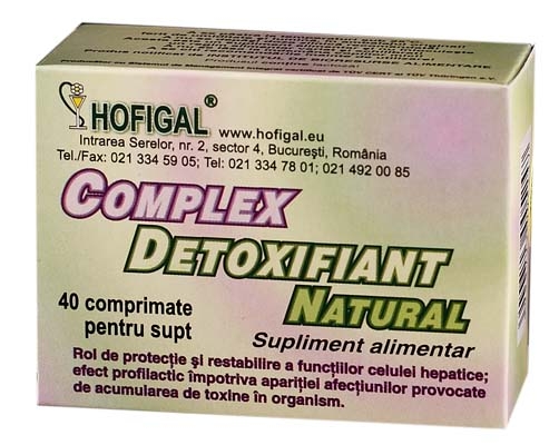 Complex detoxifiant natural 40cp - HOFIGAL