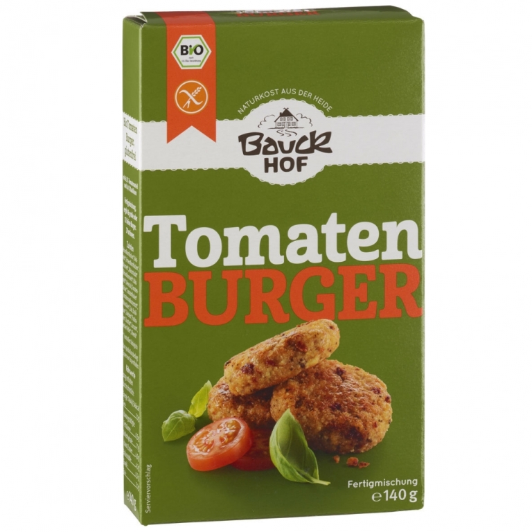 Premix burger vegan tomate busuioc fara gluten eco 140g - BAUCK HOF