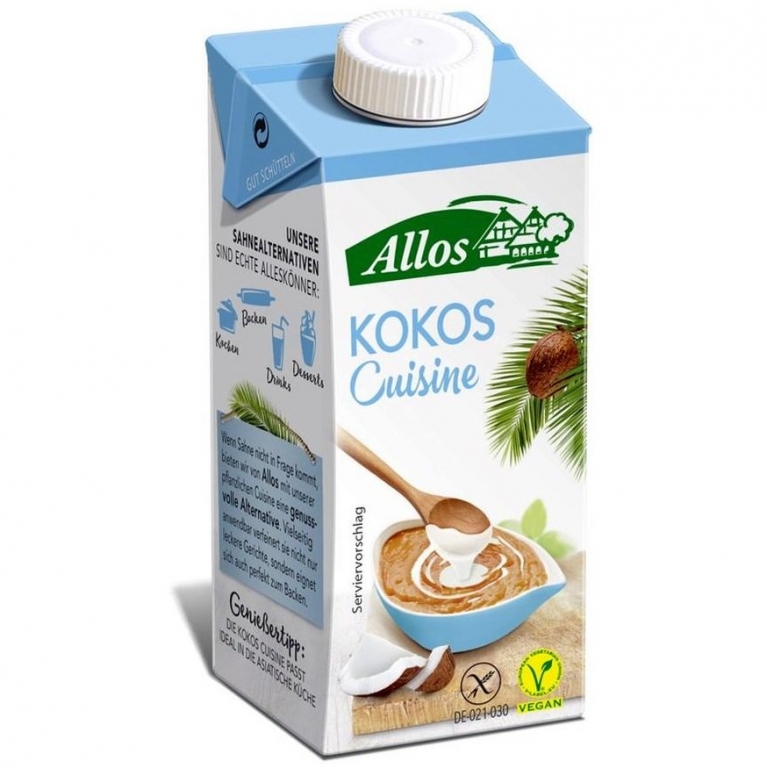 Crema cocos pt gatit fara gluten eco 200ml - ALLOS