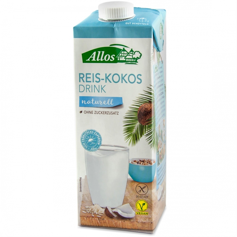 Lapte orez cocos fara gluten eco 1L - ALLOS