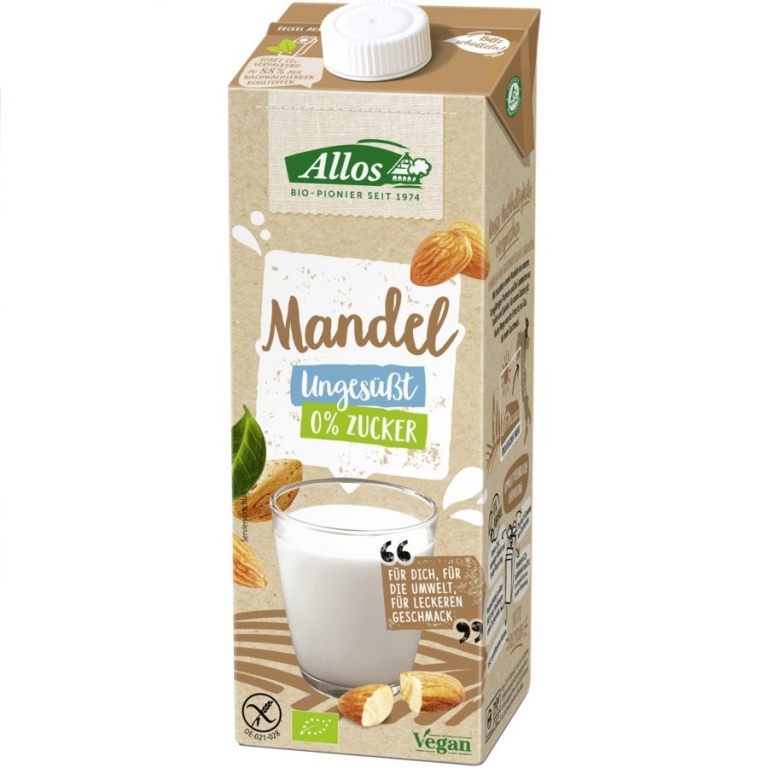 Lapte migdale simplu fara gluten eco 1L - ALLOS