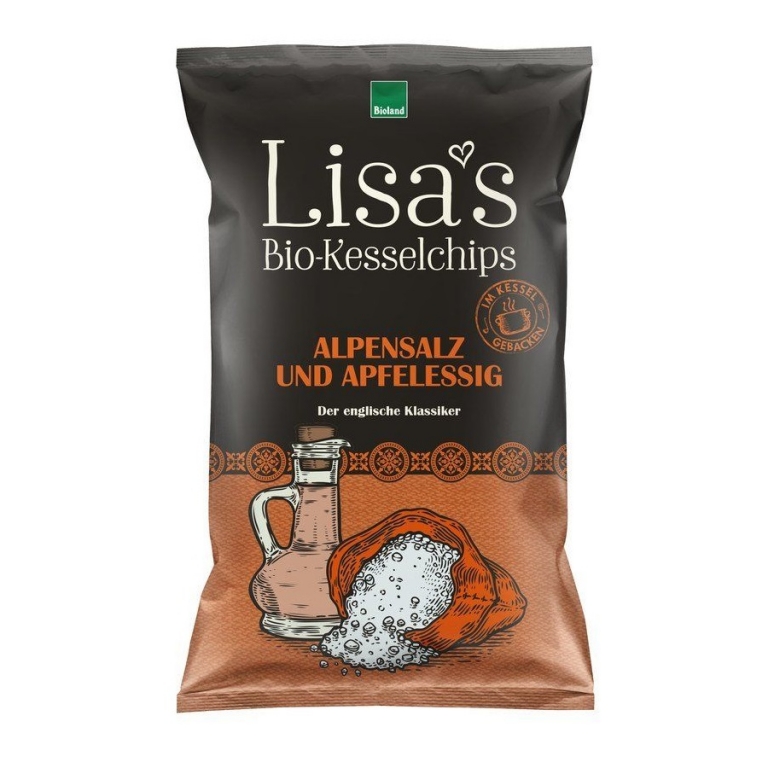 Chipsuri cartofi sare Alpi otet mere eco 110g - LISA`S