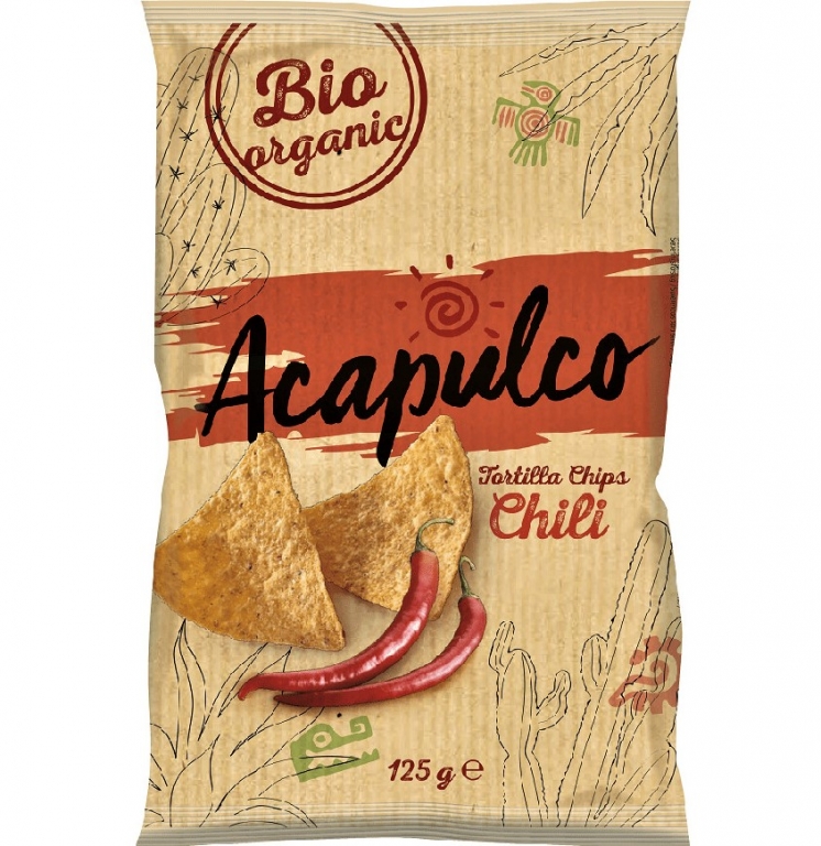 Tortilla chips chilli eco 125g - ACAPULCO