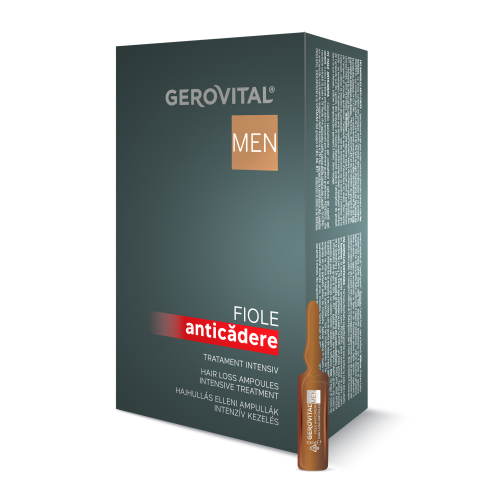 Fiole par anticadere barbati 10x2ml - GEROVITAL MEN