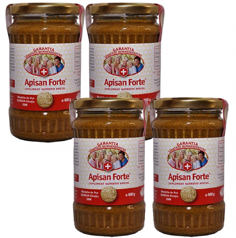 Pachet Apisan forte 4x400g - TRATAMENTE NATURISTE