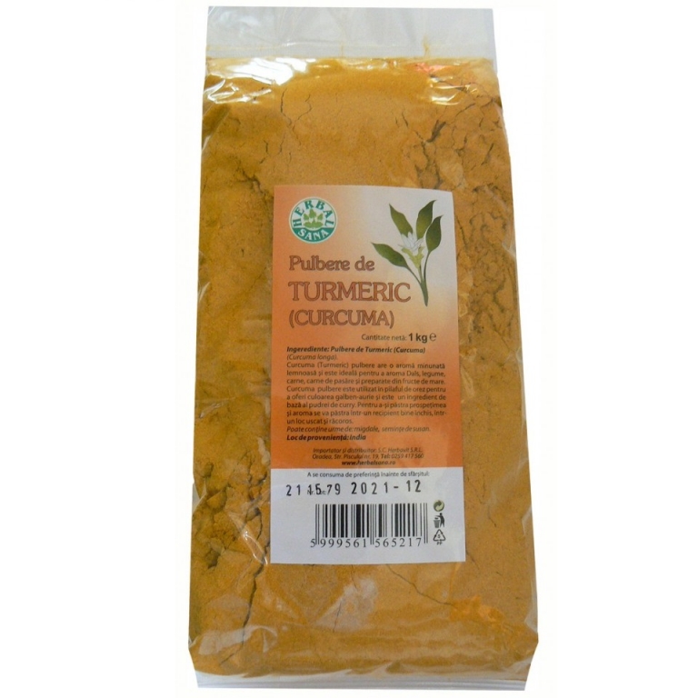 Condiment turmeric macinat 1kg - HERBAL SANA