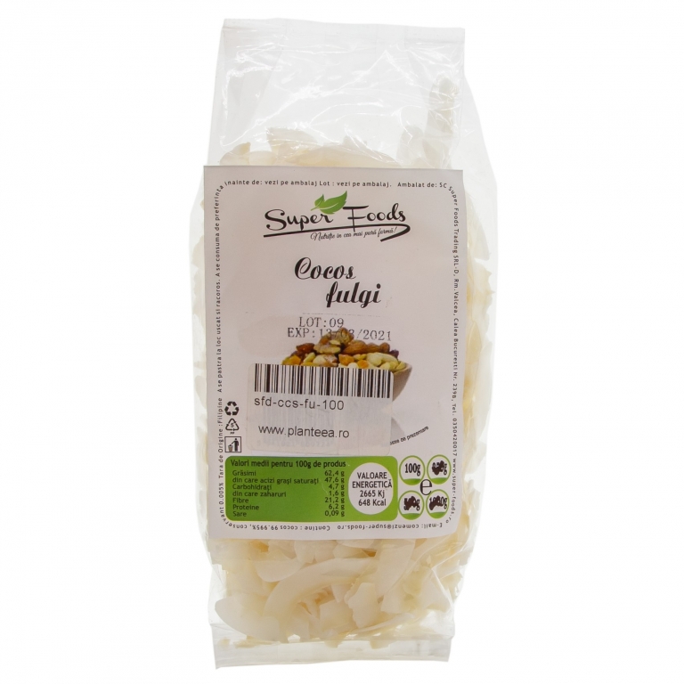 Cocos fulgi fara zahar 100g - SUPERFOODS