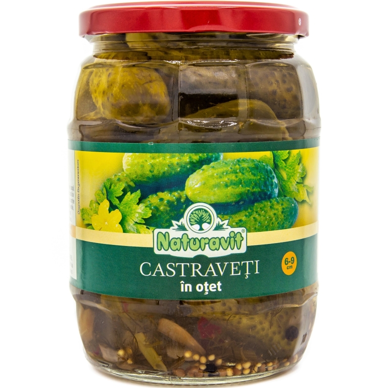 Castraveti 6~9cm in otet 720ml - NATURAVIT