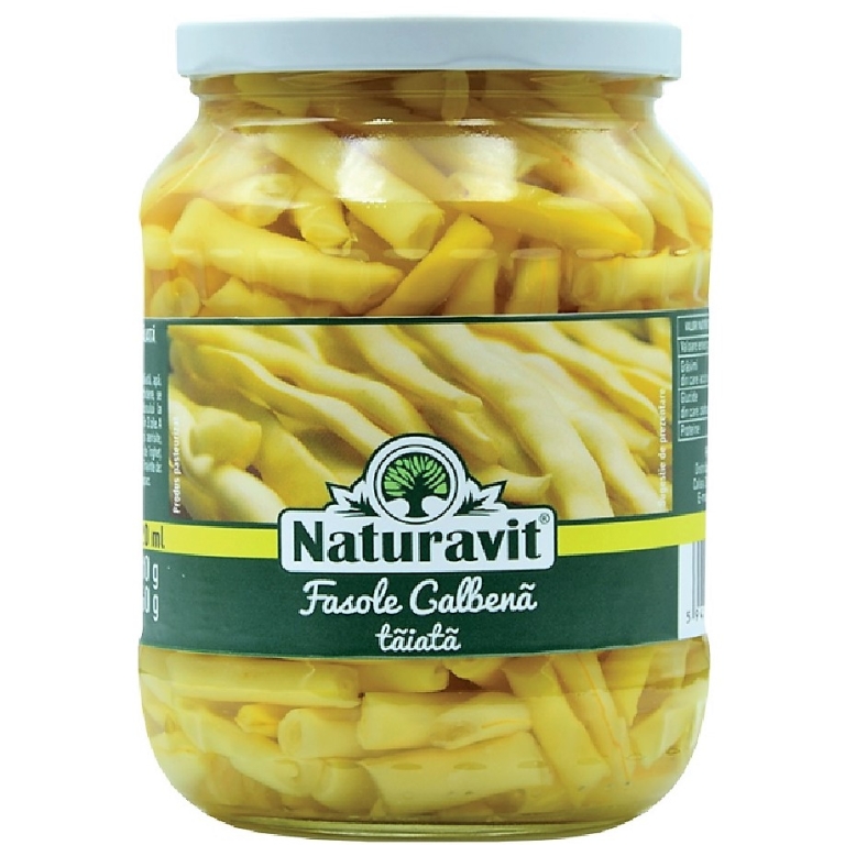 Conserva fasole galbena pastai taiata 720ml - NATURAVIT