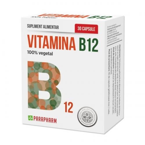 Vitamina B12 400mg cianocobalamina 30cps - PARAPHARM