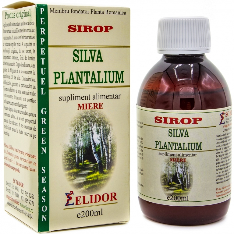 Sirop Silva Plantalium cu miere 200ml - ELIDOR