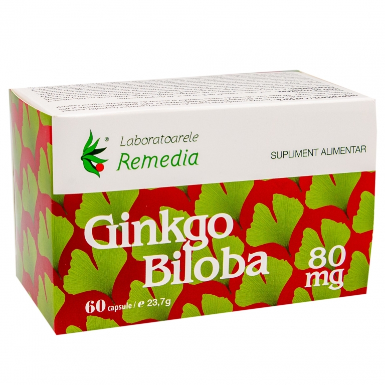 Ginkgo biloba 80mg 60cps - REMEDIA