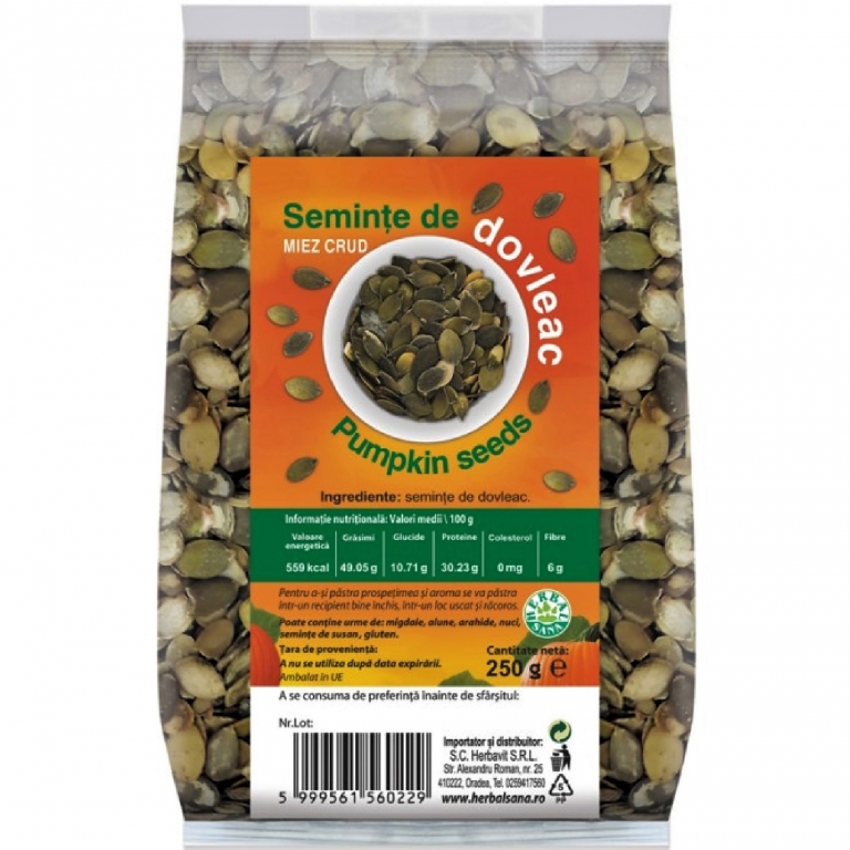 Seminte dovleac 250g - HERBAL SANA