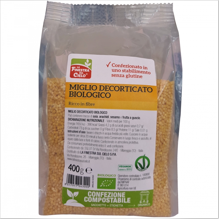 Mei decorticat boabe fara gluten eco 400g - LA FINESTRA SUL CIELO