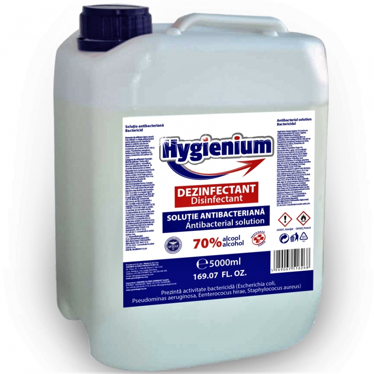 Solutie antibacteriana dezinfectare maini 5L - HYGIENIUM