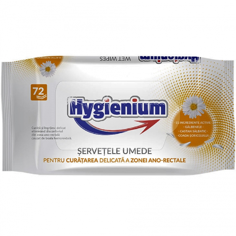 Servetele umede curatare zona ano rectala 72b - HYGIENIUM