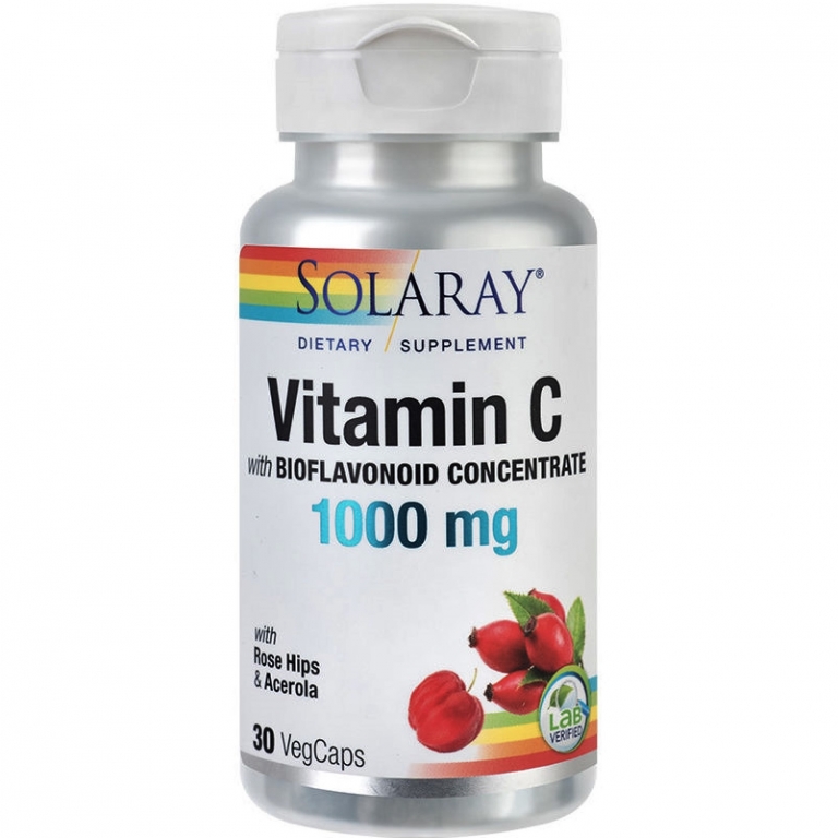 Vitamina C 1000mg bioflavonoide adulti 30cps - SOLARAY