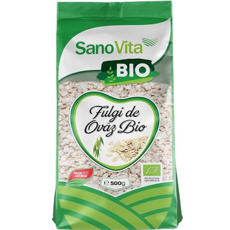 Fulgi ovaz bio 500g - SANOVITA