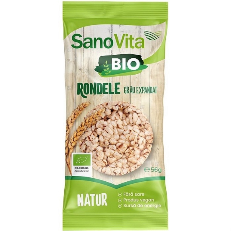 Rondele expandate grau bio 56g - SANOVITA