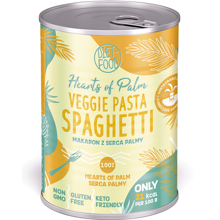 Conserva paste vegane spaghete inima palmier 220g - DIET FOOD