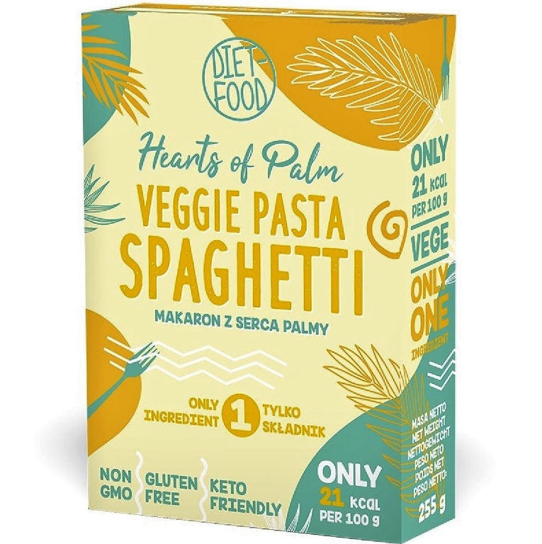 Paste spaghete inima palmier vidate bio 255g - DIET FOOD