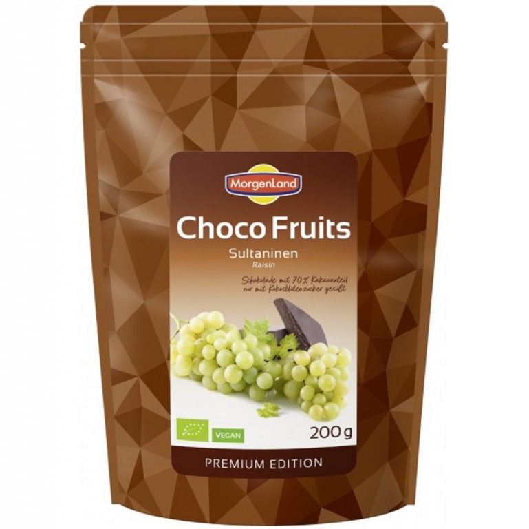 Stafide in ciocolata ChocoFruits eco 200g - MORGENLAND