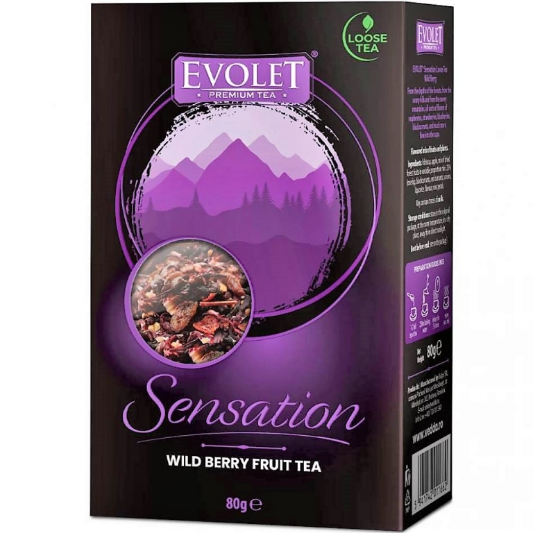 Ceai fructe padure Sensation 80g - EVOLET