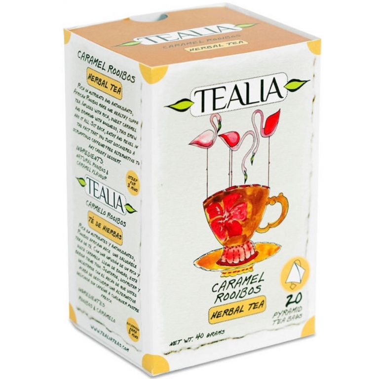 Ceai rooibos caramel piramide 20dz - TEALIA