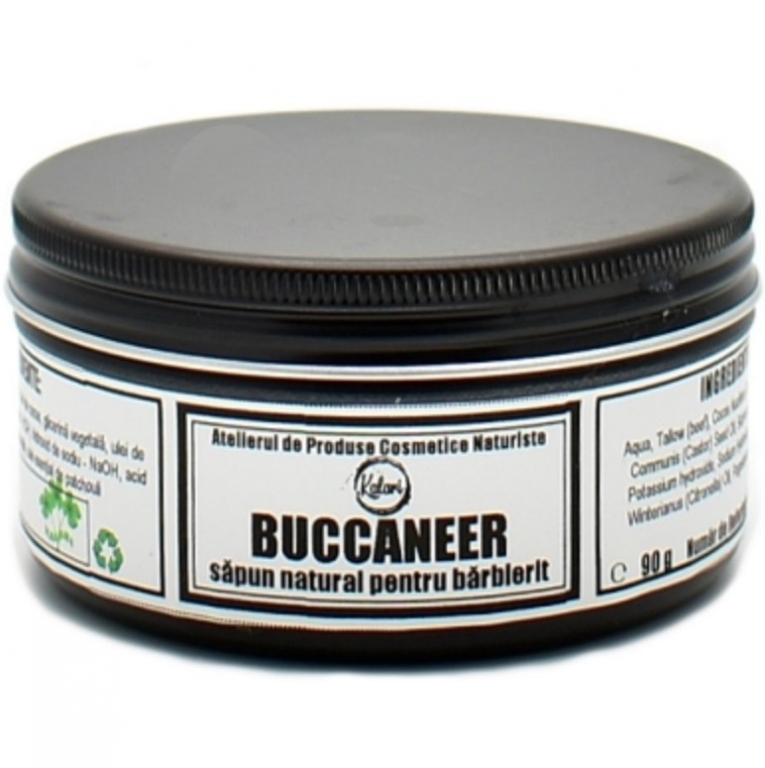 Sapun natural clasic pt barbierit grasime vita Buccaneer 90g - KALARI