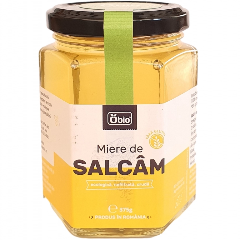 Miere salcam cruda nefiltrata bio 375g - OBIO